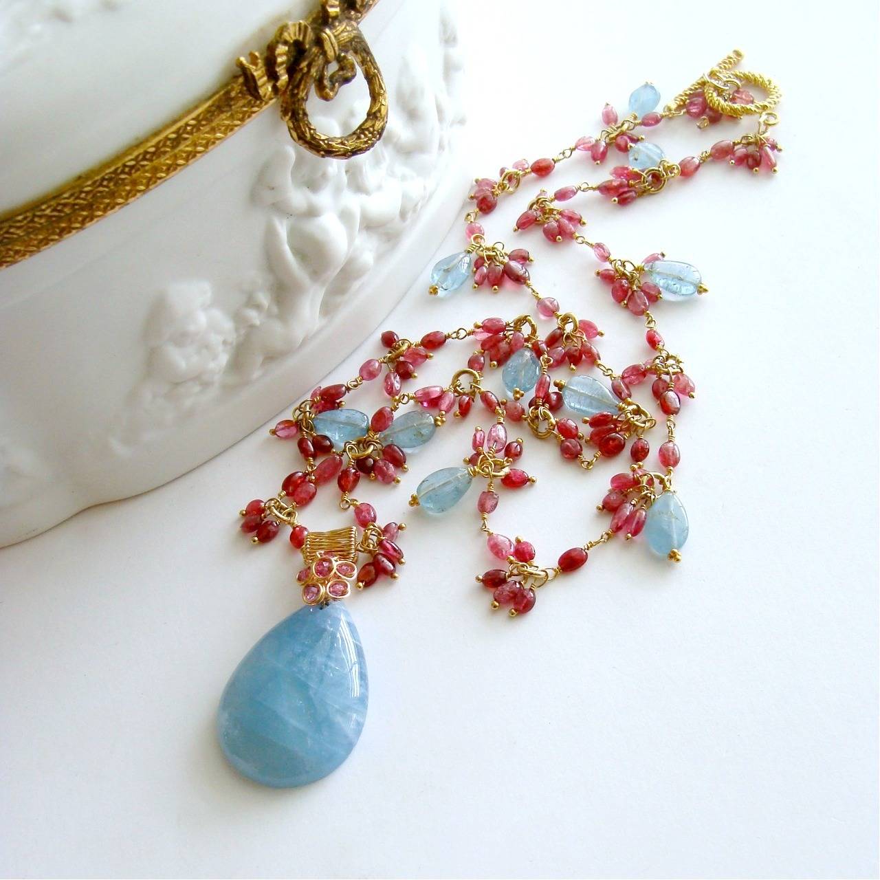 aquamarine necklace pandora