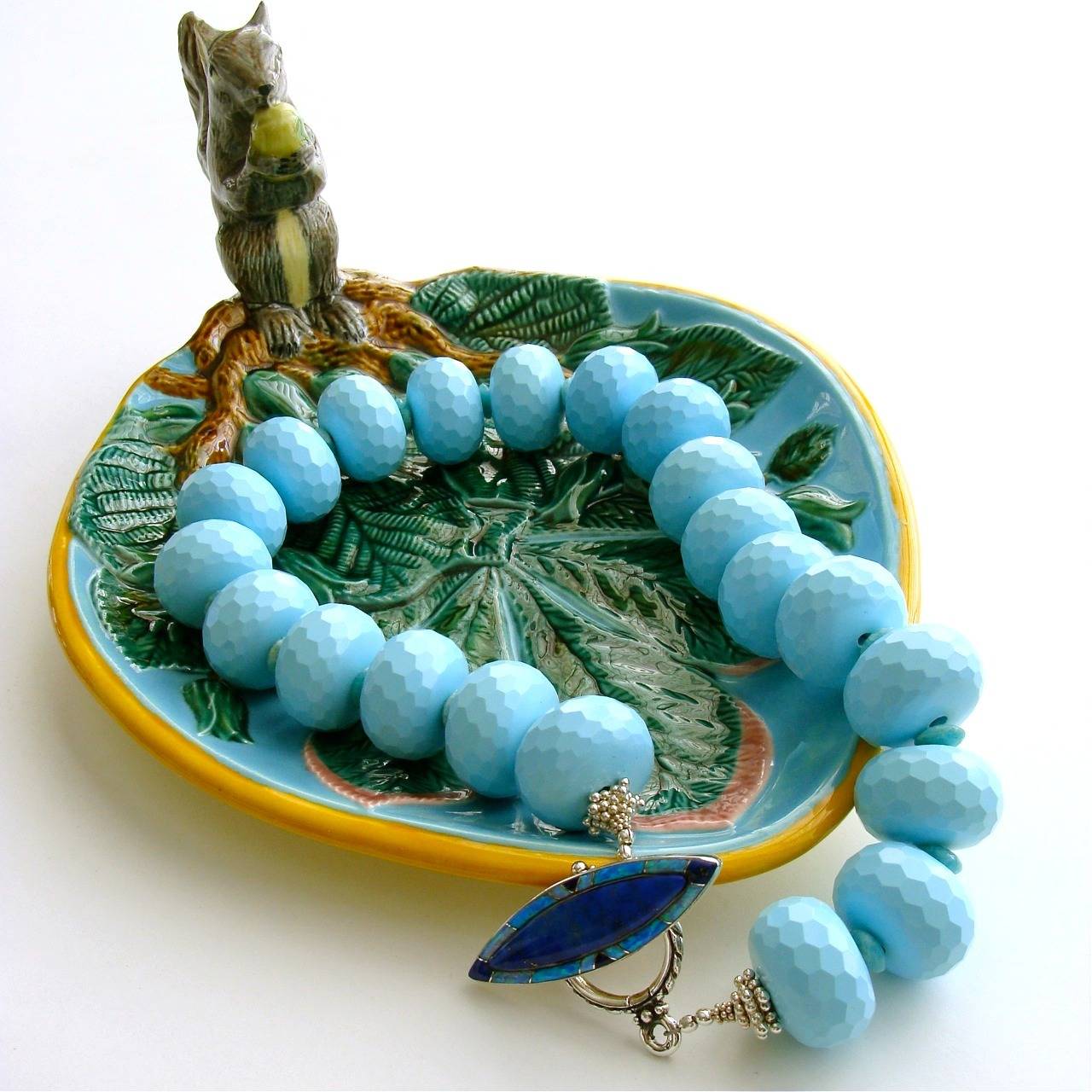 Cybill Turquoise Russian Amazonite Lapis Opal Choker Necklace In New Condition In Colleyville, TX