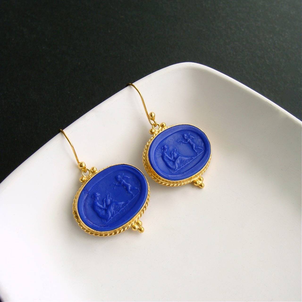 cobalt blue earrings