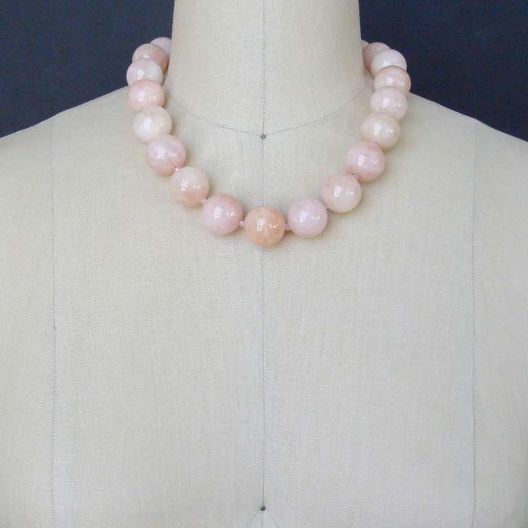 Morganite Beryl Pink Zircon Freshwater Pearls Choker Necklace 2