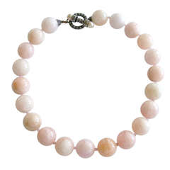 Morganite Beryl Pink Zircon Freshwater Pearls Choker Necklace