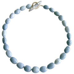Blue Opal Mother of Pearl Inlay Choker Necklace