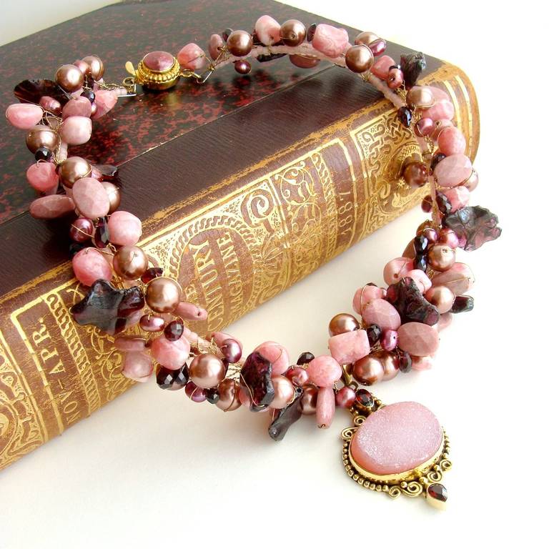druzy choker necklace
