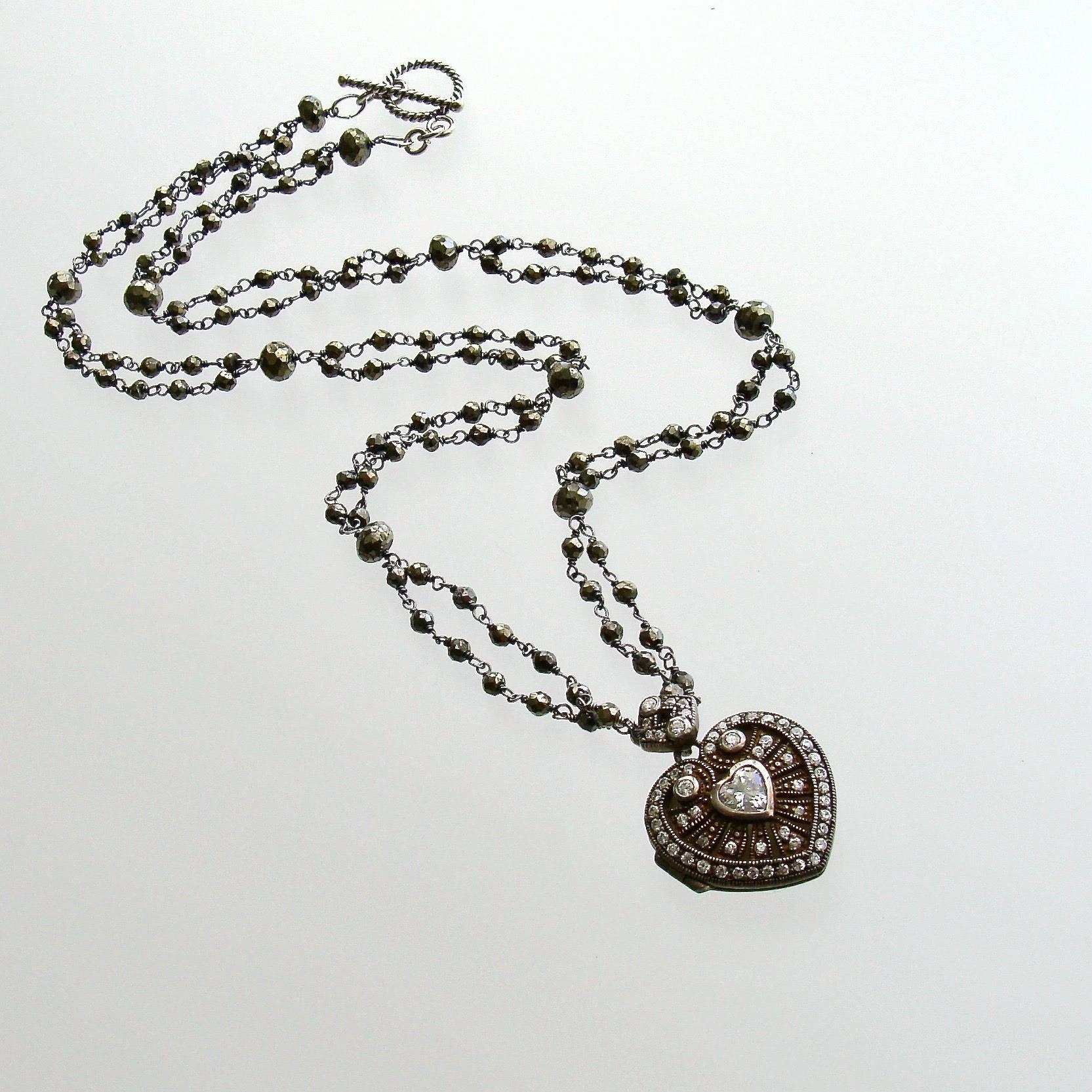 Victorian Saint Esprit Dove, Paste Heart Vinaigrette, Rock Crystal Layering Necklaces