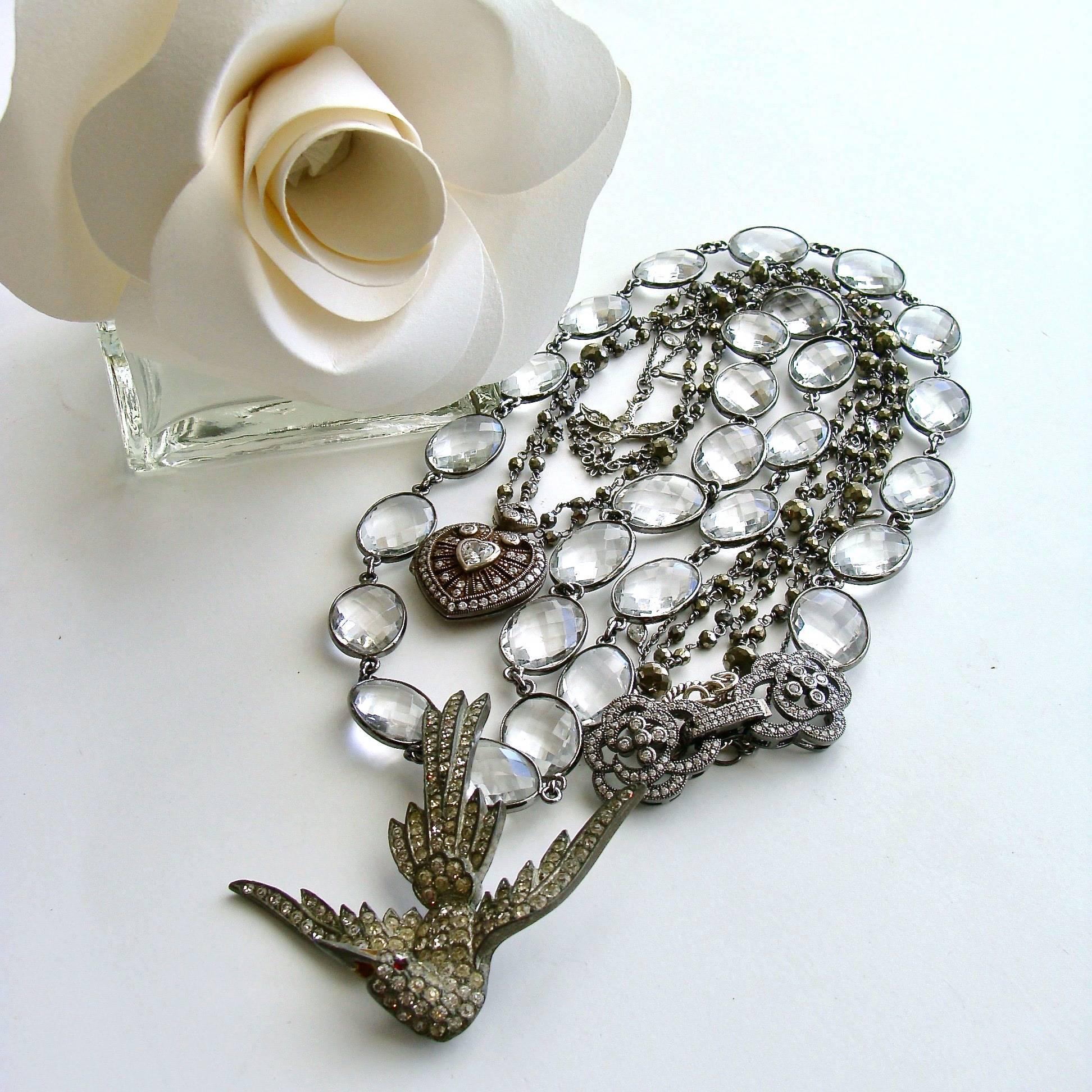 Saint Esprit Dove, Paste Heart Vinaigrette, Rock Crystal Layering Necklaces 2