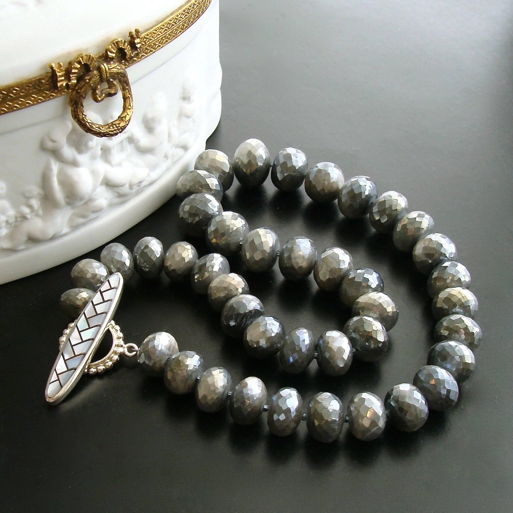 grey moonstone necklace