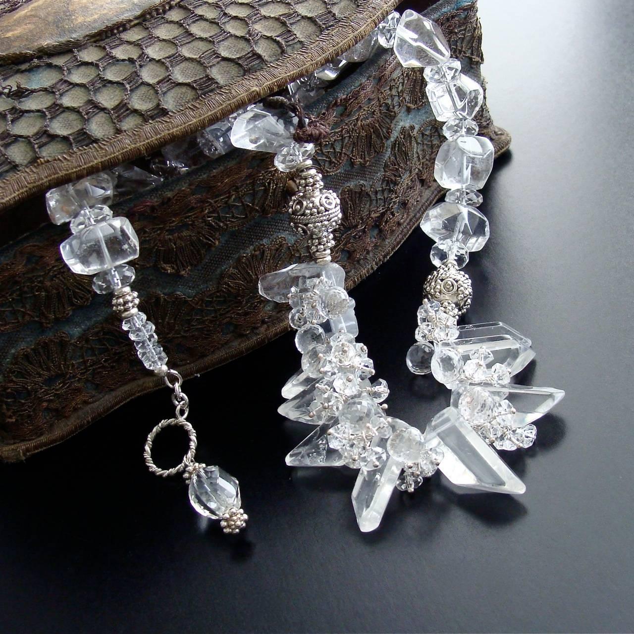 Women's Rock Crystal Daggers Necklace