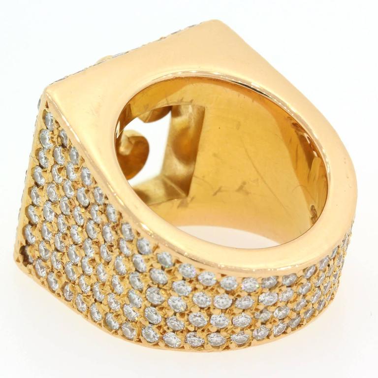 Chrome Hearts Fleur de Lis Diamond Gold Ring at 1stDibs chrome hearts