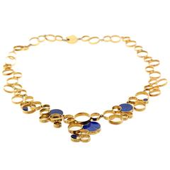 1960s Lapis Lazuli Gold Necklace