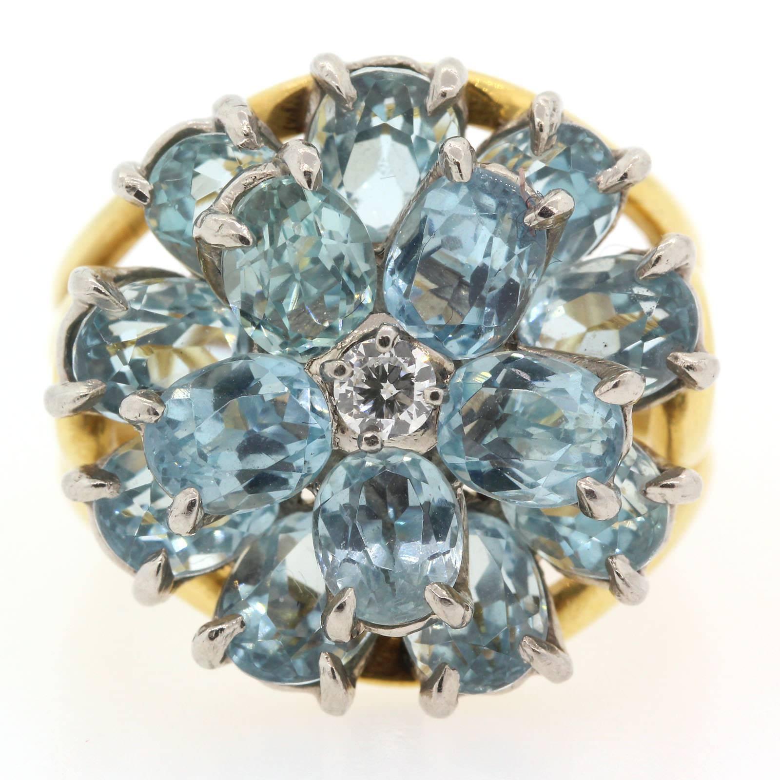 vintage tiffany aquamarine ring