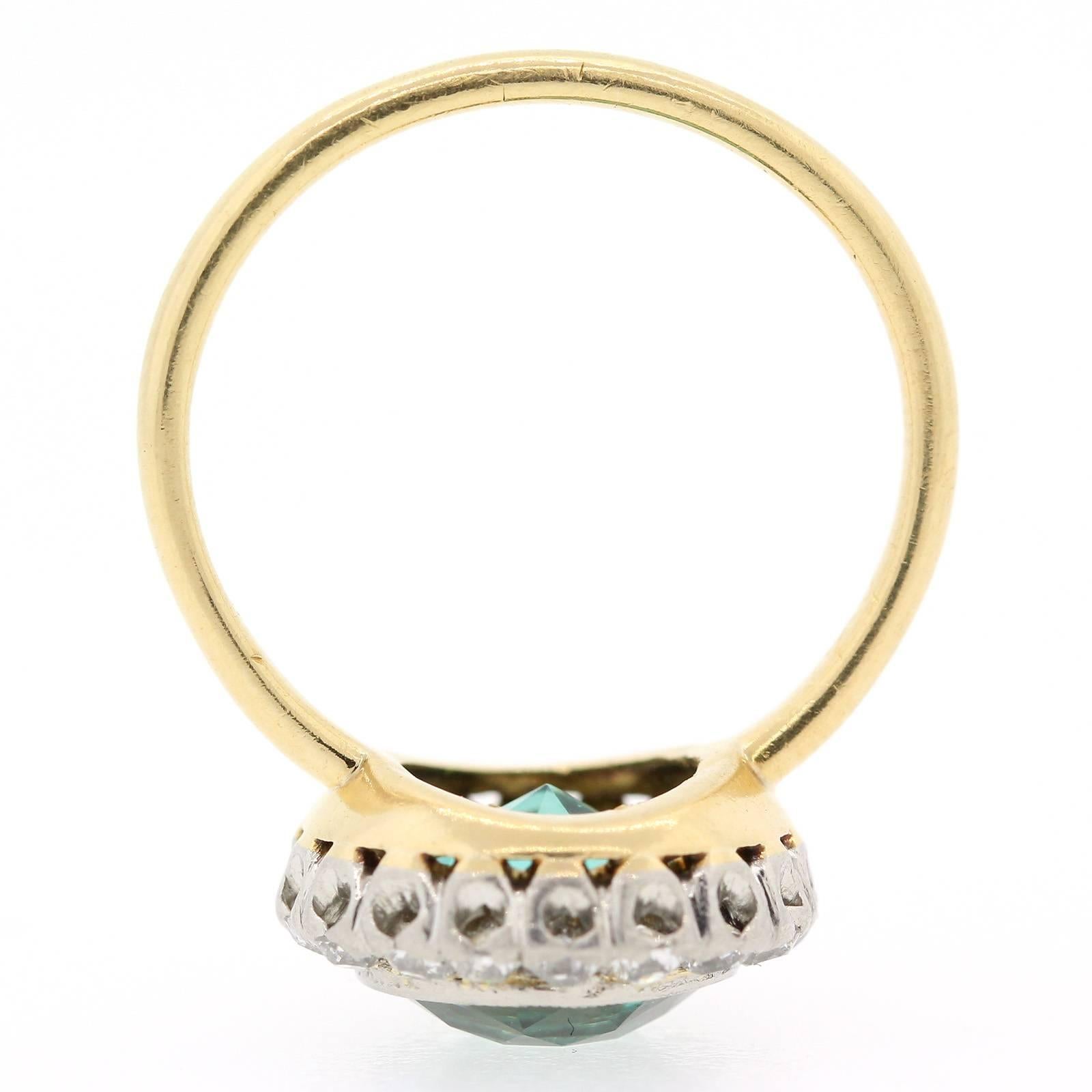 Edwardian Belle Époque Tiffany & Co. Tourmaline Diamond Cluster Ring