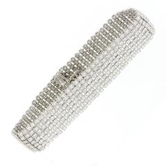 Diamond and Gold Mesh Bracelet