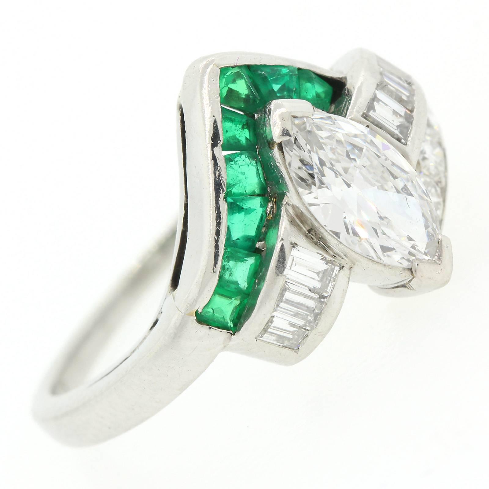 marquise emerald ring