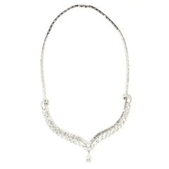 1950 Era Classic Diamond Platinum Necklace 8