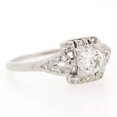 1930s Diamond Platinum Engagement Ring
