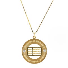 Vintage Gold Loving Abacus Pendant