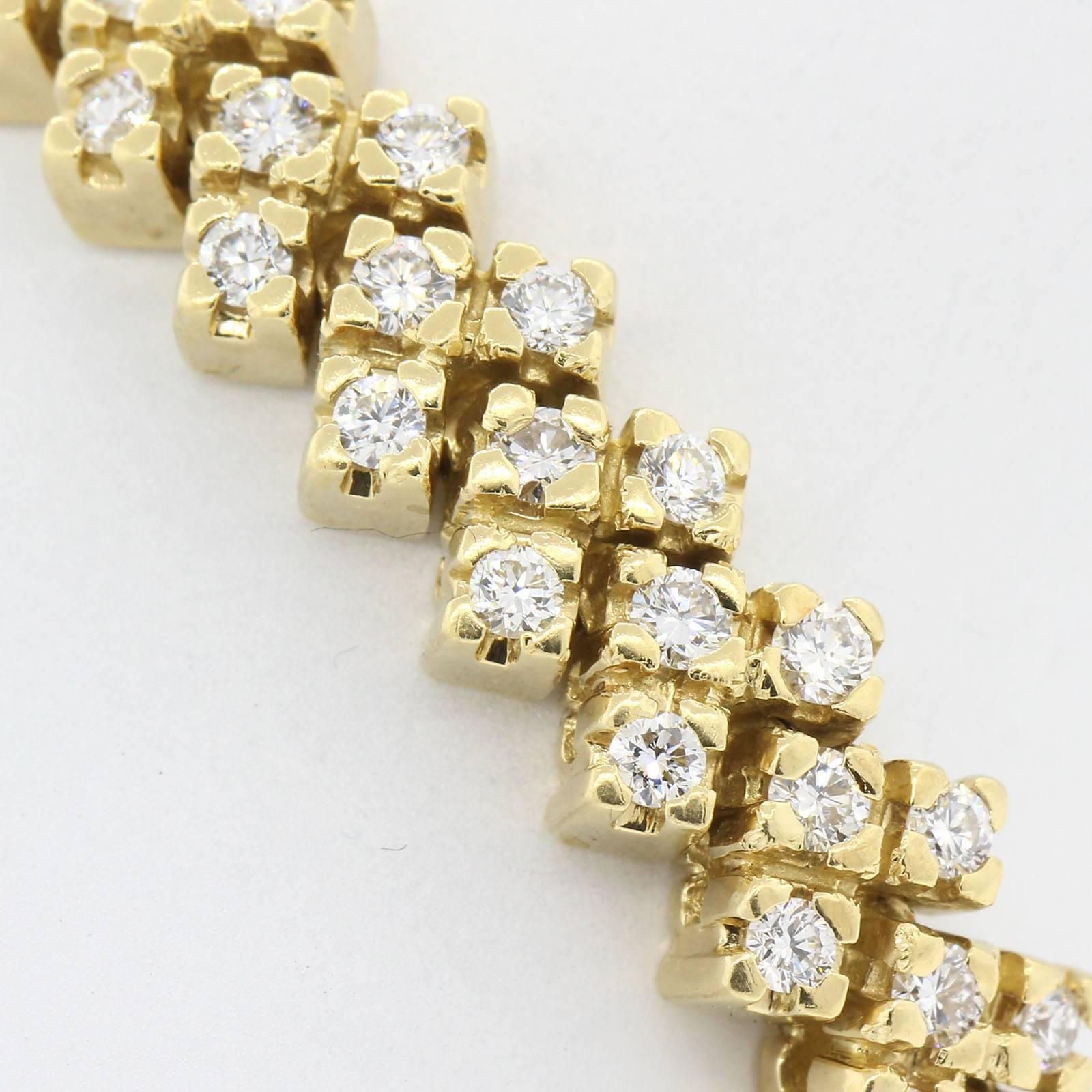 Vintage Diamond and Gold Bracelet In Excellent Condition In Beverly Hills, CA