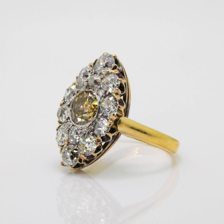 Antique Champagne Color Old European Cut Diamond at 1stDibs