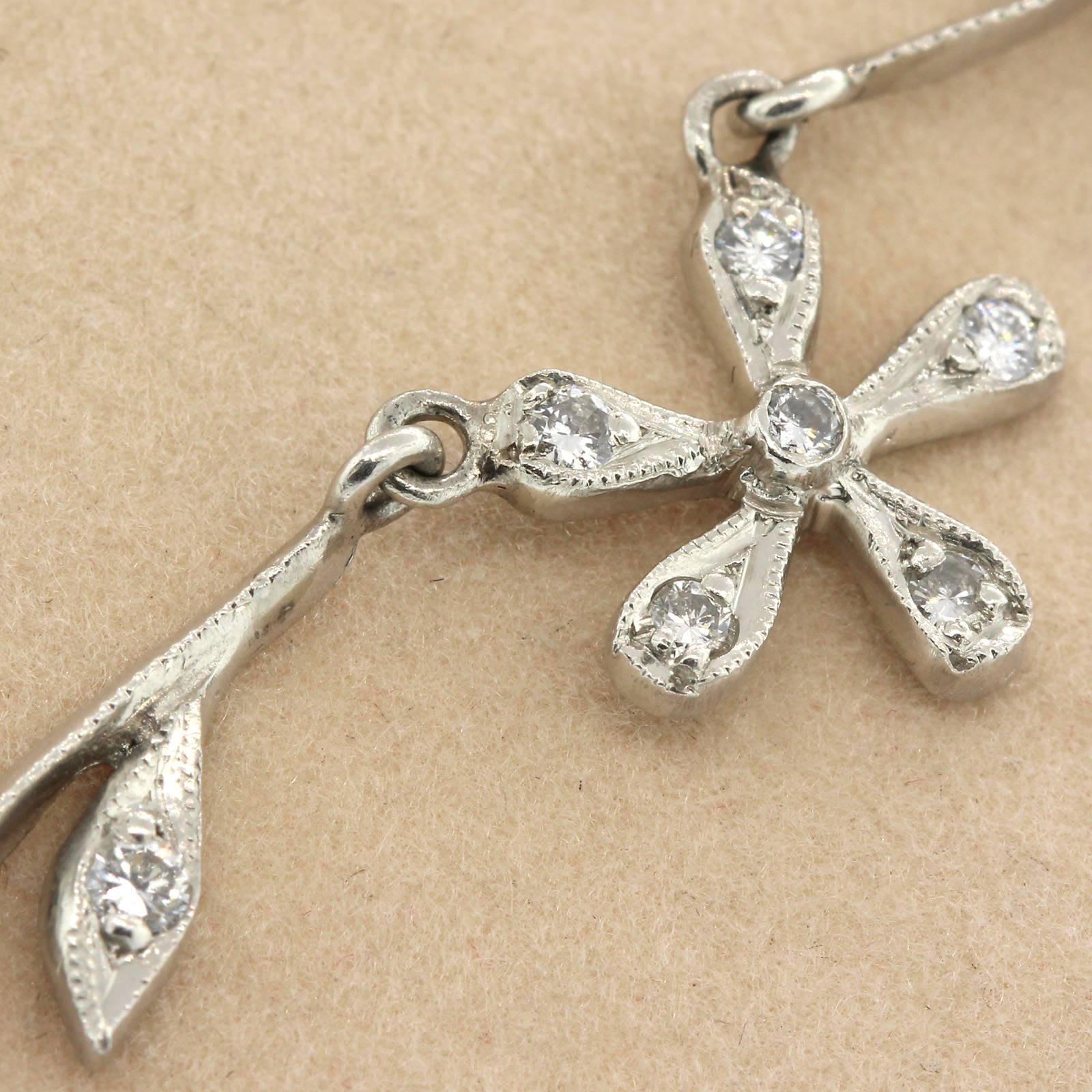 Cathy Waterman Diamond and Platinum Necklace In Excellent Condition In Beverly Hills, CA