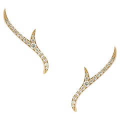Pendientes de diamantes de Stephen Webster en oro amarillo de 18 quilates, modelo «Thorn Stem»