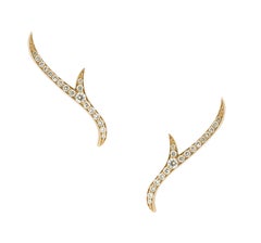 18kt yellow gold Stephen Webster diamond earrings studs Thorn Stem