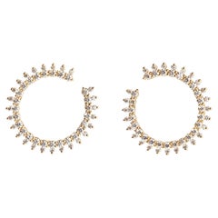 Pendientes de oro blanco de 18 quilates con diamantes solarita