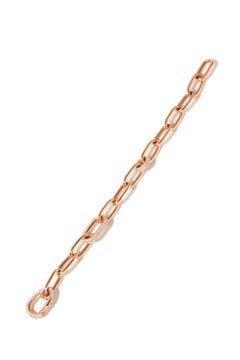 Bracelet à maillons en or rose 18 carats serti de diamants