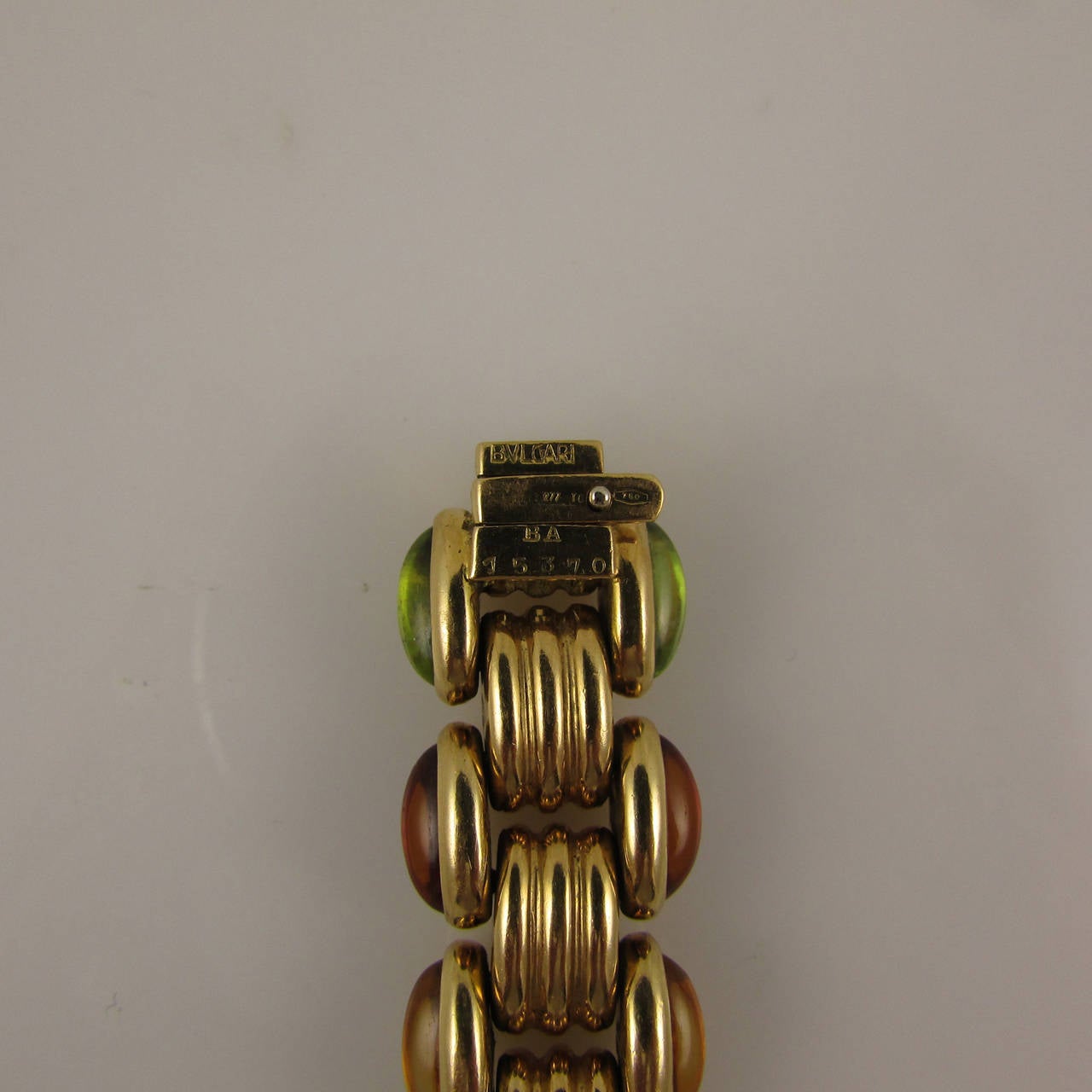 Bulgari Semi-Precious Gemstone Gold Bracelet In New Condition In San Francisco, CA