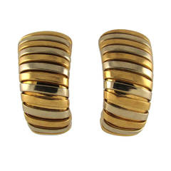 Vintage Bulgari Gold Tubogas Earrings