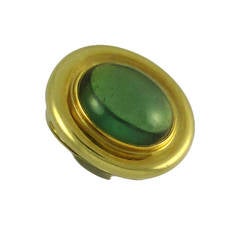 Tiffany & Co. Paloma Picasso Cabochon Green Tourmaline Gold Ring