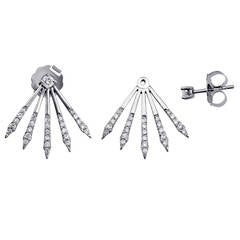 Trendy Front and Back Diamond Earrings Trendy Front and Back Diamond Earrings