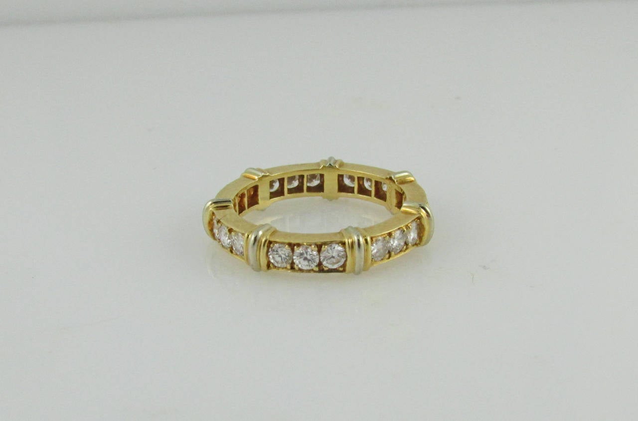 Band aus 18 Kt. Gelbgold und Diamanten 