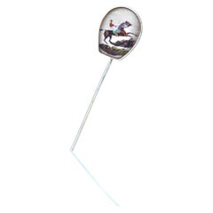 Broche de oro de 14 quilates con caballo de polo de Essex, 1900
