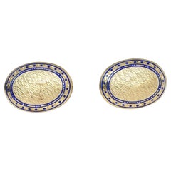 Gold Enamel Cufflinks, 1920