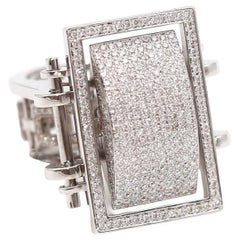 Anillo Geometría 3 Quilates Diamantes Oro Blanco 18K, 2000