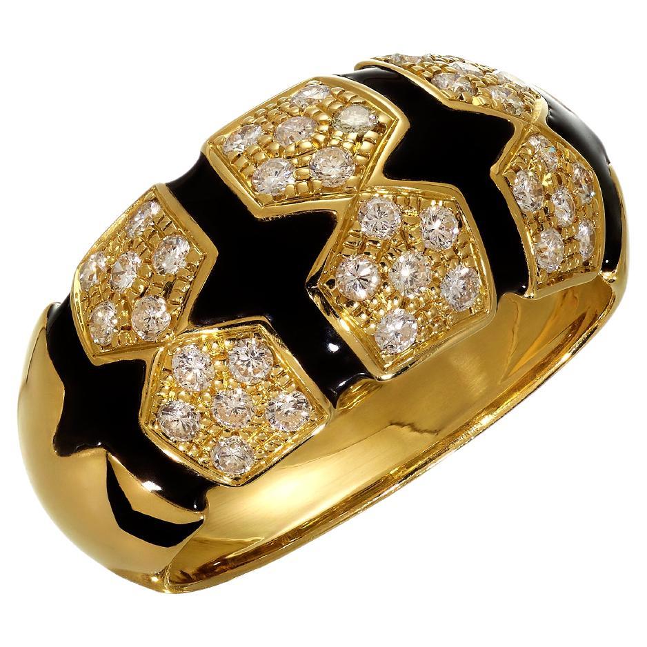 Anillo de Cóctel de Oro Amarillo engastado con Diamantes