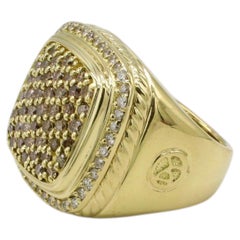 David Yurman Albion 18 Karat Yellow Gold Diamond Statement Cocktail Dome Ring