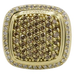 David Yurman Albion 18 Karat Yellow Gold Diamond Statement Cocktail Dome Ring