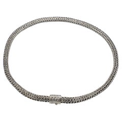 Collar de John Hardy con cadena de trigo de malla trenzada «Icon» en plata de ley, 6 mm