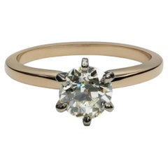 GIA Certified 1.13 Carat Old European Cut Natural Diamond Engagement Ring