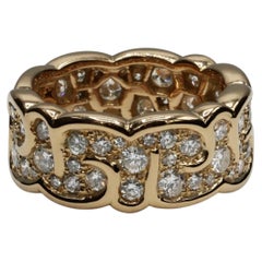 Marina B. Breiter Diamant-Ring „Onda“ aus 18-karätigem Gelbgold