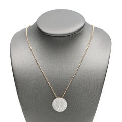Collar con colgante de disco de diamantes «Infinity» de oro amarillo de 14 quilates de Phillips House