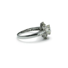18 Karat White Gold 1.00 Carat Natural Diamond Engagement Ring