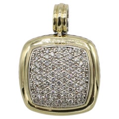 David Yurman Albion Sterling Silver & Gold Natural Diamond Pendant Enhancer
