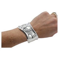 Tiffany & Co. Sterling Silver Elsas Peretti Bone Cuff Bangle Bracelet 43MM