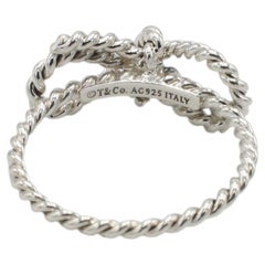 Tiffany & Co. Sterling Silver Twist Rope Bow Ring