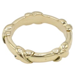 Tiffany & Co. 18 Karat Yellow Gold Signature X Kiss Band Ring