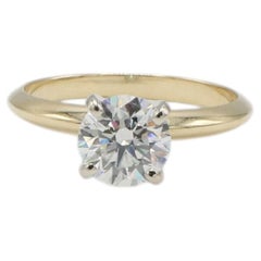 GIA Certified 1.20 Carat H SI1 Natural Round Diamond Solitaire Engagement Ring