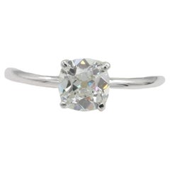 GIA Certified 0.73 Carat Old Mine Brilliant I VS2 Natural Diamond Solitaire Enga