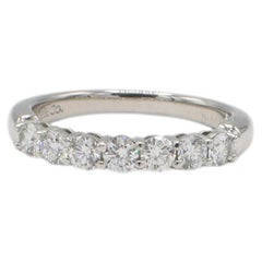 Tiffany & Co. Forever Platinum Natural Diamond Half Band Ring 3MM